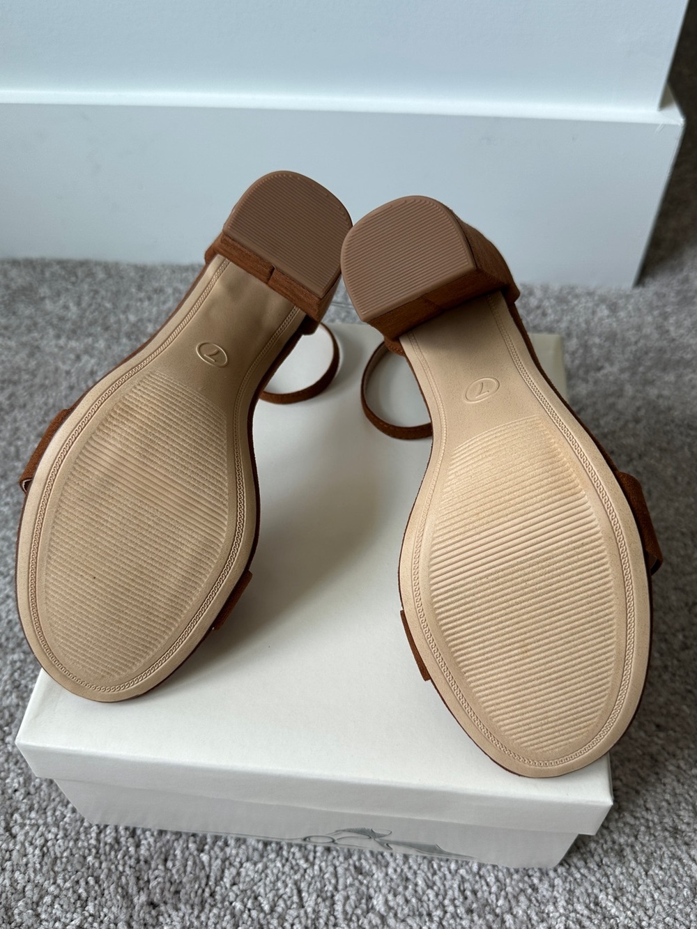 A New Day Women's Ankle Strap Block Heel Sandal - Cognac - Picture 13 of 13